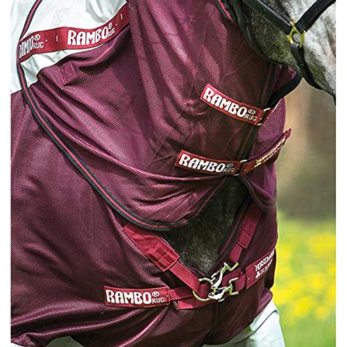 Foto von Horseware Rambo Summer Series Regendecke Übergangsdecke Grey/Burgundy Turnout 0g Deckengröße:155 cm / 6´9