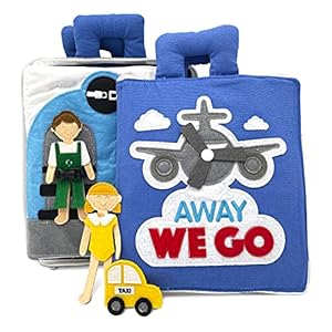 Curious Columbus Quiet Book. Away We Go Activity Busy Book. Montessori Toy for Toddlers. Fabric Busy Book Travel Toy. Educational Toy for Toddlers, Preschool and Early Learning