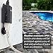 Minoston Matter Outdoor Smart Plug WiFi Heavy Duty Plug-in Outlet IP65 Waterproof, Compatible with Alexa Apple Home SmartThings Google Home, Smart Life, Remote Control, 15Amp Black (MP22M)