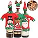Wine Bottle Cover,Justdolife Christmas Bottle Covers Hat Cover Scarf Cover for Xmas Party Kitchen Table Decor Hotel Bar