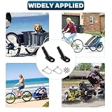 2 Stück Fahrradanhänger Kupplung mit Sicherungsstift Anhängerkupplung Fahrrad Anhänger Adapter Hundeanhänger Lastenanhänger Kinderanhänger Kupplung Universal für Kinderfahrrad Kinderwagen Hundewagen