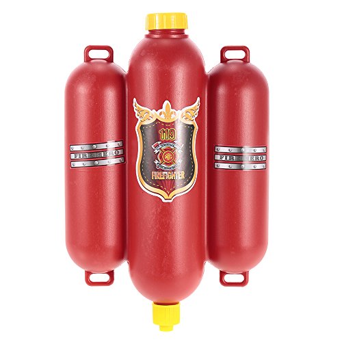 Homesen Brinquedos de bombeiro mochila de pulverização de água blaster extintor com bocal e tanque c