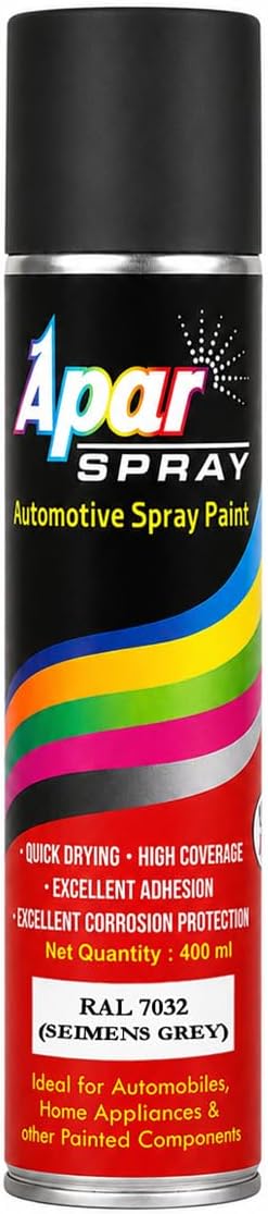 APAR Spray Paint Can RAL 7032 (Seimens Grey) - 400 ml, For Industrial Powder coatings, Liquid paintings, Electrical Panels etc.