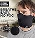 Tough Headwear Neoprene Half Face Mask for Cold Weather - Men's Winter Ski Mask for Outdoors, Motorcycle - Black