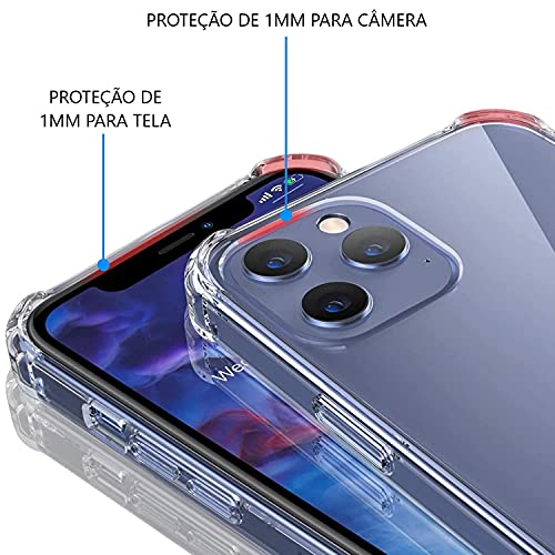 Capa Capinha HPrime LightCase Transparente iPhone 12 Pro Max com tela de 6.7