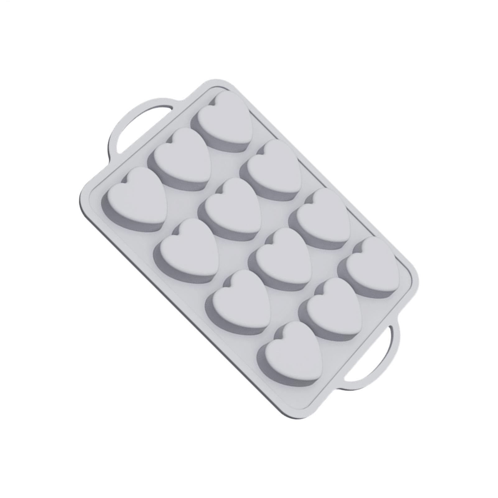 Stampo in silicone per cioccolato, strumento da cucina in silicone, 12 cavità, a forma di cuore, per vacanze, compleanno, casa, appartamento, cucina, San Valentino, Natale