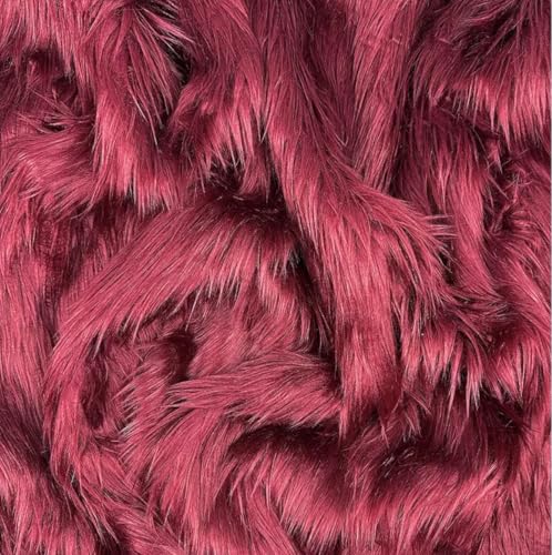 Image of VRB Dec 1 Mtr 60inch Fur White Cloth for Decoration,Baby Photoshoot Props Cloth for Decoration,Parties,Costumes, Gift Packing,Party Decor,Backdrop for Wedding mandap,Pooja (Dark Red, 1 Mtr)