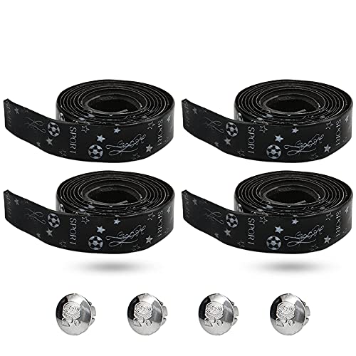 FUSIYU Cinta de Manillar de Bicicleta 4 PCS, Cinta de Barra de Bicicleta Antideslizante para Bicicleta de Carretera Montaña Ciclismo, Summer Gel Cinta con 2 Tapones de Barra, Unisex Adulto Cover