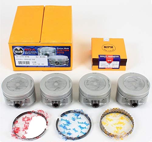 NPR Piston Set with rings compatible with Toyota 4Runner Celica 22R 22REC 1985-95. Your Choice of over sizes!! (.030 Bore 92.75mm)