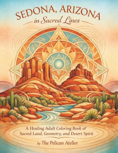 Sedona, Arizona in Sacred Lines: A Healing Adult Coloring Book with Sacred Geometry, Vortex Energy & Mindful Desert Landscapes (THE AMERICA 250 ... Color. The American Story in Every Format.)