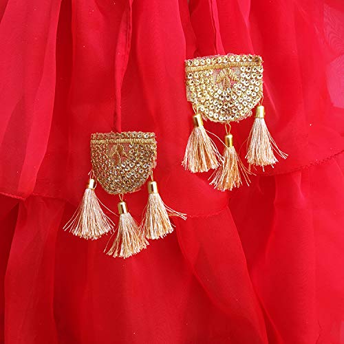 Image of Aglare Girl's Net Readymade Lehenga Choli