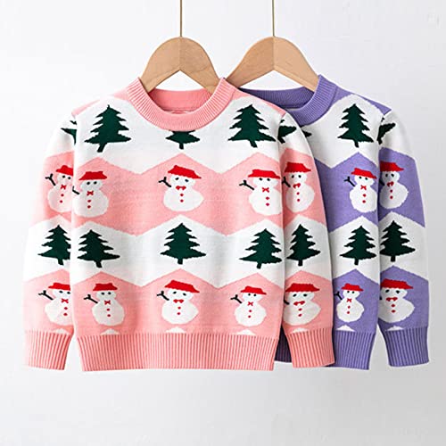 Toddler Kids Ugly Knit Sweater Boys Girls Cute Christmas Crewneck Long Sleeve Knit Pullover Fall Winter2