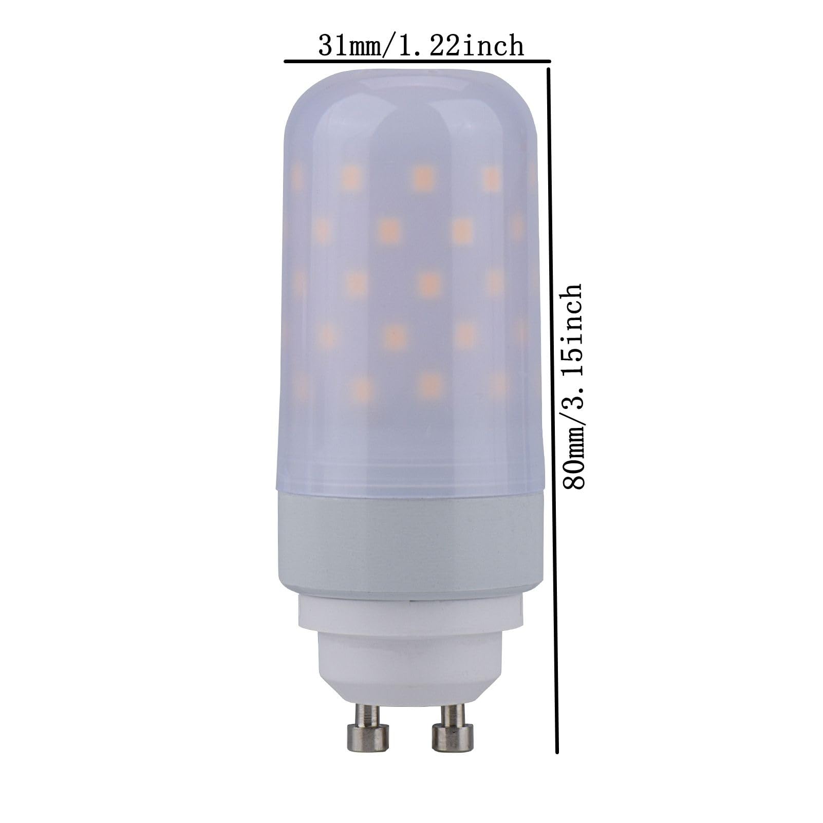 Bombilla LED GU10 8W 1100 lúmenes GU10 no regulable Bombilla LED de bajo consumo 6pcs(Cold white)