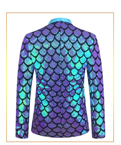 Men Sequin Suit 2 Piece Set Wedding Dance Party Stage Dress Suit Slim Blazers Jacket and Pants B M4