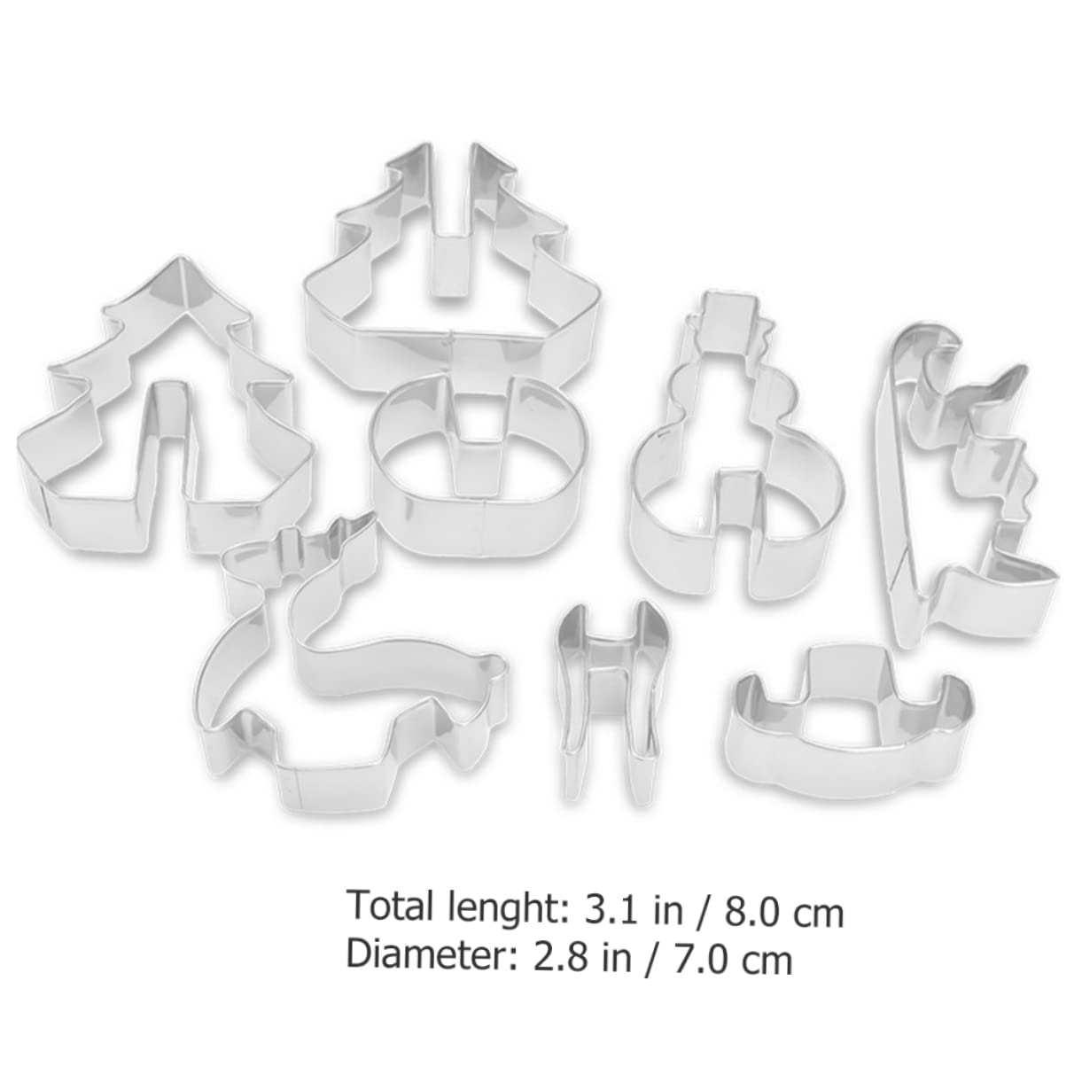 Alipis 40 Stk Ausstechformen Weihnachtsmann Backform silberne Keksformen DIY-Keks weihnachts plätzchenformen keksform ostern entzückende Keksform Keksausstecher im Weihnachtsstil Silver