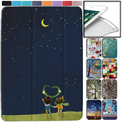 Image of DuraSafe Cases for iPad 9.7 Inch 6th Gen / 5th Gen [iPad 6 iPad 5 ] A1893 A1822 A1954 MRJN2HN /A MR7G2HN /A Lightweight Smart Adjustable Stand Feature Printed Sleek Design Flip Case - Night Sky