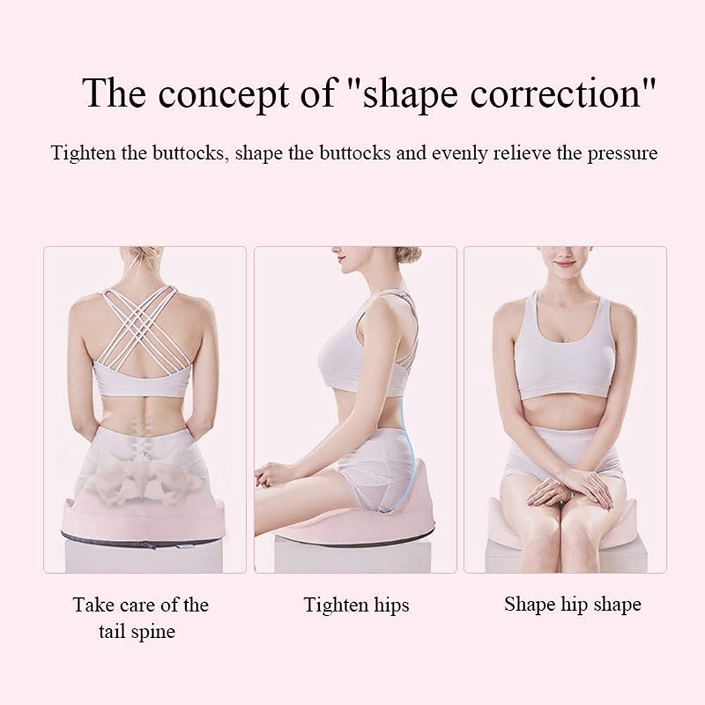 Cuscino del Sedile della Schiuma Comfort Ortopedico per la Parte Bassa della Schiena, del cumulo di Tailbone e della Sciatica Sollievo dal Dolore, Rosa