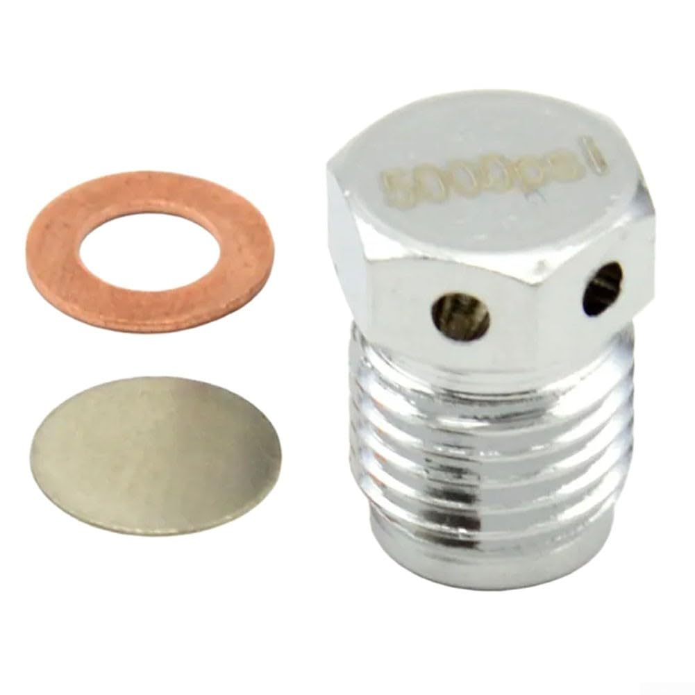 Chromed Brass Burst Safety Disc Assembly for SCUBA Diving Tank Regulator Valve5000 PSI Max Pressure Relief