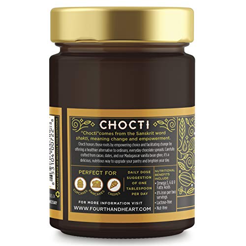 4th & Heart Chocti Chocolate Ghee, Grass-fed Lactose-free Cacao Spread, Paleo Frosting, Classic Cacao, 12 Ounce (Pack of 1)