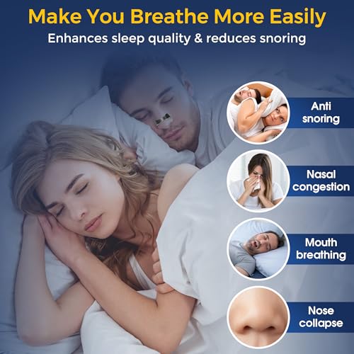 Magnetic Nose Strips, BOYUNSHI 70Pcs Nasal Strips for Breathing, Anti-Snoring Sleep Nose Strip, Comfort-Fit Skin-Safe Improve Sleep Quality Anti Snoring Devices Snoring Aids for Men & Women, 4 Size - Image 3