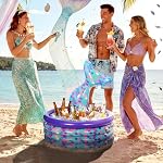 Bencailor 1 Pcs Mermaid Tail Inflatable Cooler, Dark Purple - Image 4
