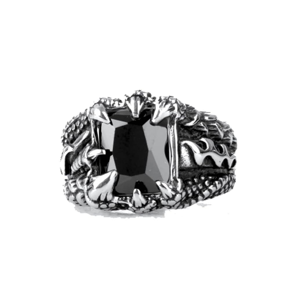 Anello Gotico Artiglio Della Morte In Acciaio Inox - Uomo/Donna, Taglia 14-30, Con Confezione Regalo - Foto 9