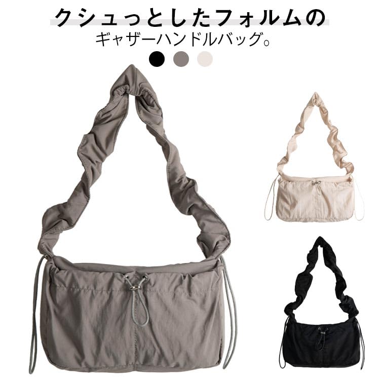 Amazon.co.jp: フリルギャザーボディバッグ レディース ショルダー