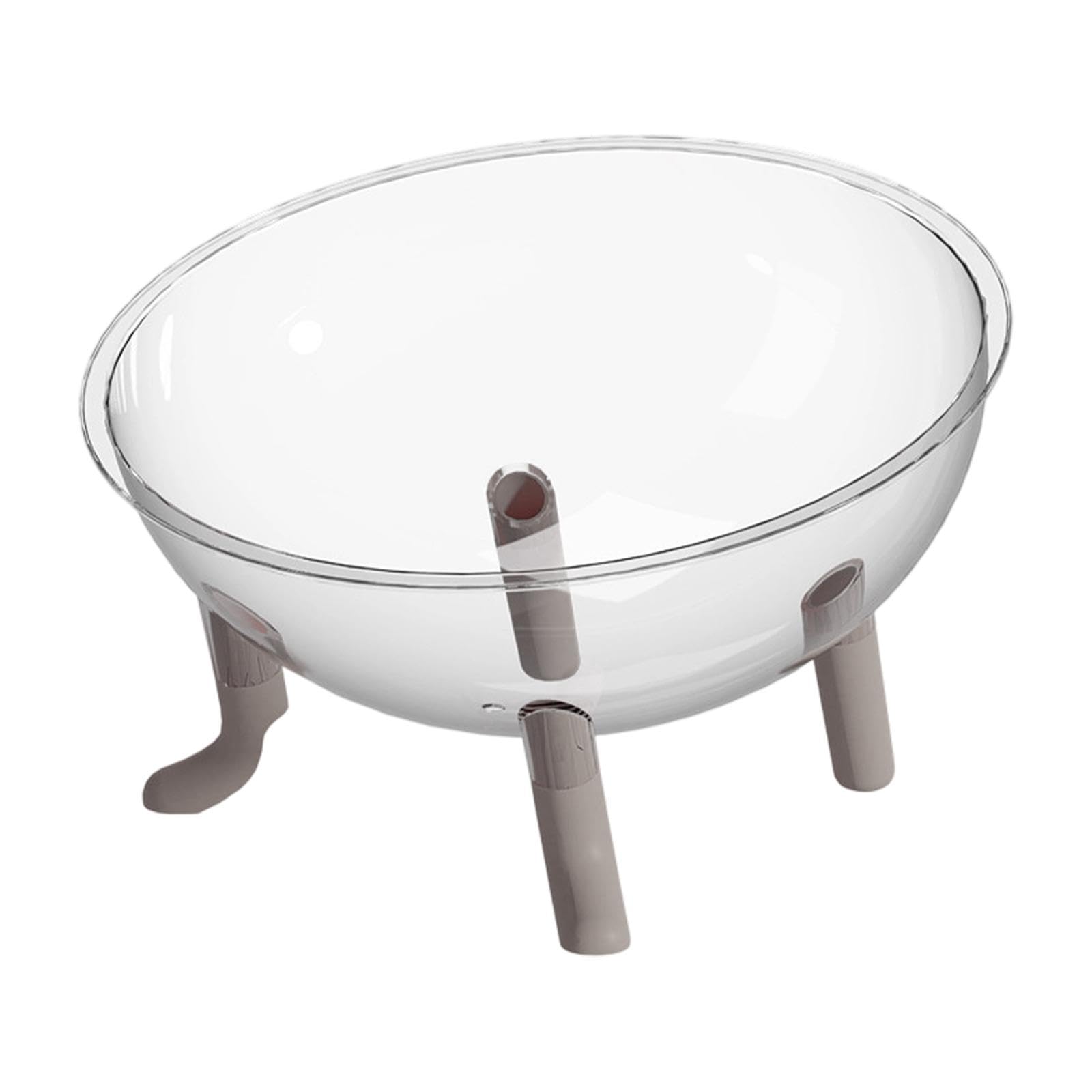 Pet Bed Capsula Trasparente Cuccia Acrilica Stabile Accessori Dormire Animali Domestici Nido Versatile Centro attività Adatto a Riposo Decorazione Amb, Grigio