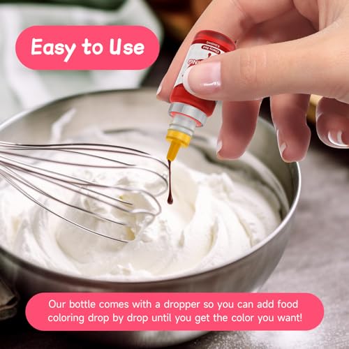 SIMEKKO Lebensmittelfarbe - 36 Farben Konzentrierte Flüssigkeit, leuchtende Farben zum Backen, Kuchen dekorieren, Glasur, Fondant, Basteln und Heimwerken einfach zu verwenden (6ml pro Flasche)