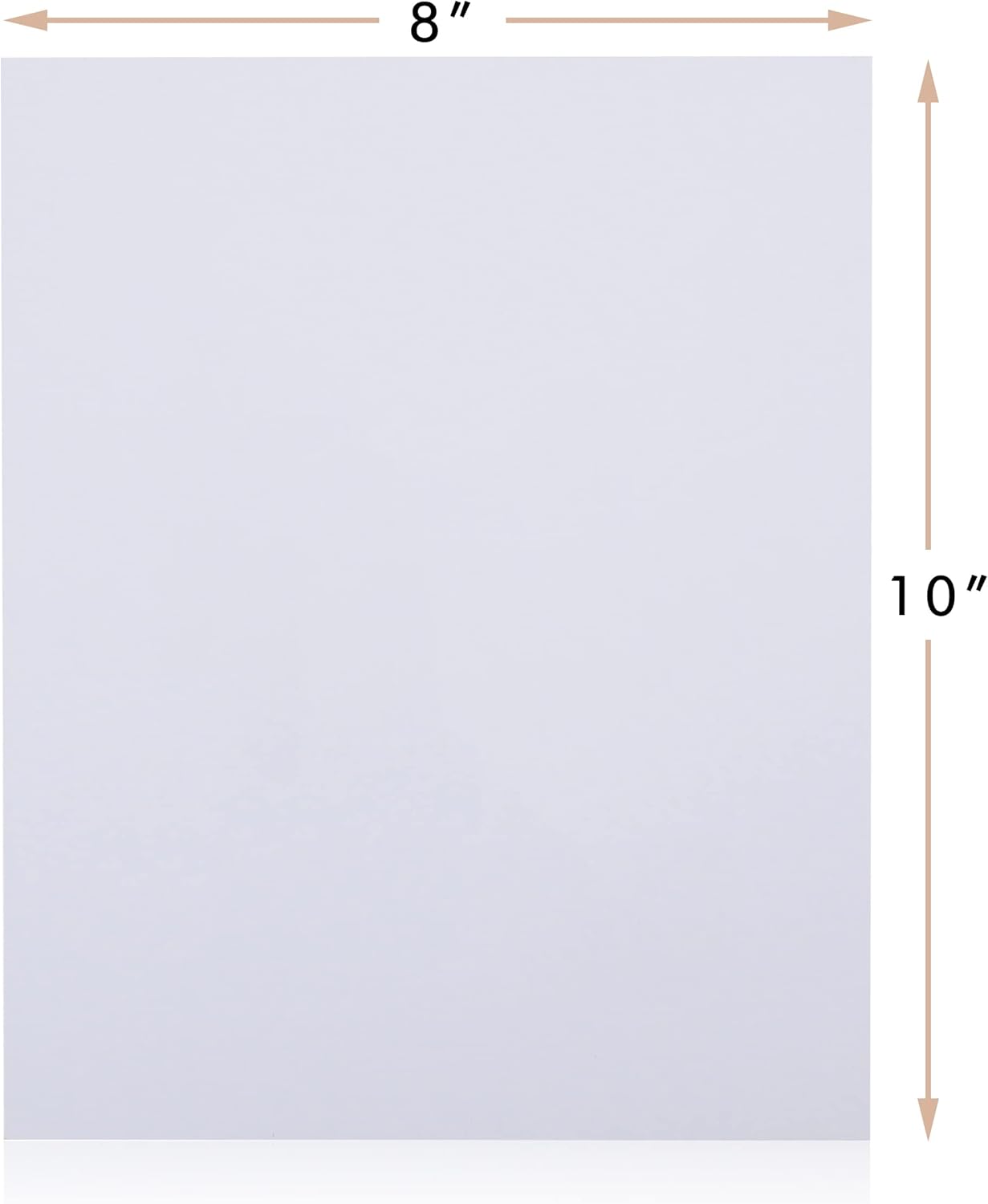 Falling in Art 50 Pack Acid-Free Mat Boards - 8x10 Uncut White Backing Boards, 4 - Ply Thickness Backer Boards for Photos, Pictures, Frames, Artworks and Prints