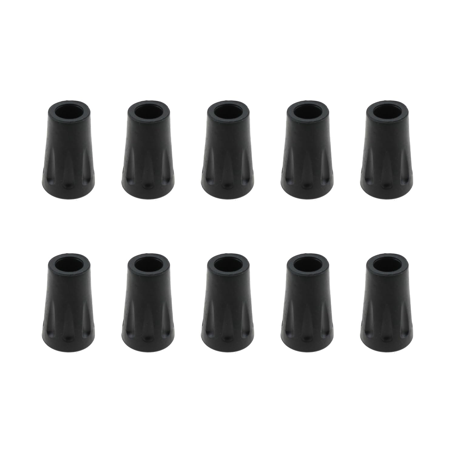 SQXBK 10PCS 40mm Black Trekking Pole Accessory Non Slip Rubber Sleeves Hiking Pole Accessories Cane Rubber Tip Suitable for Crampons and Ski Pole