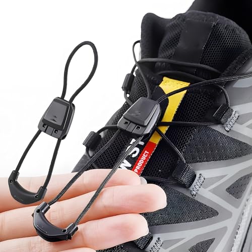 Wvxilyr Lacets fins de 1,5 mm pour Salomon Chaussures de Ski, lacets Sans Laçage, avec Système de Verrouillage Rapide, Sans Nœud, Autobloquants, pour Sports et Randonnées, 140 cm (Noir) – vue 6