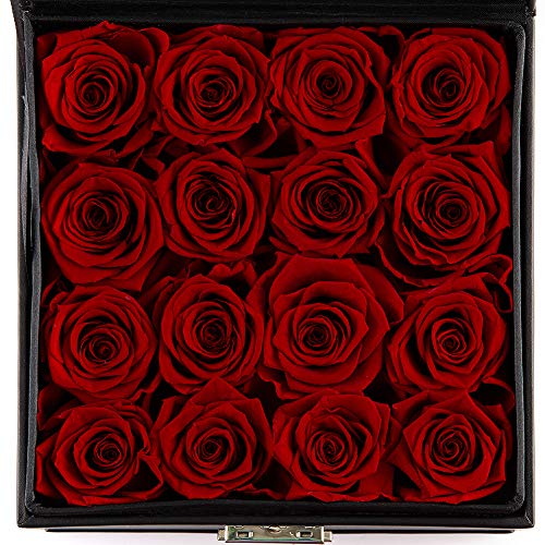 Puto Preserved Roses Real Rose In A Box Never Withered Roses That Last 365 Days Gift For Her (16 Red Roses) #TOP6