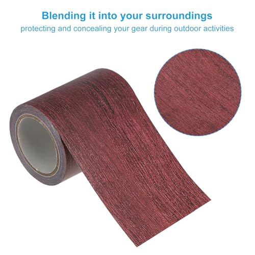 Image of PATIKIL Wood Grain Repair Tape 2.2 inch x15ft,2 Pcs Self Adhesive Realistic Textured Repair Tape Patch for Floor Door Table Cabinets Desk,Dark Chestnut Mahogany
