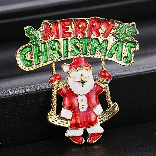 Badge col broche de Noël vintage et épingle à vêtement écologique - 6