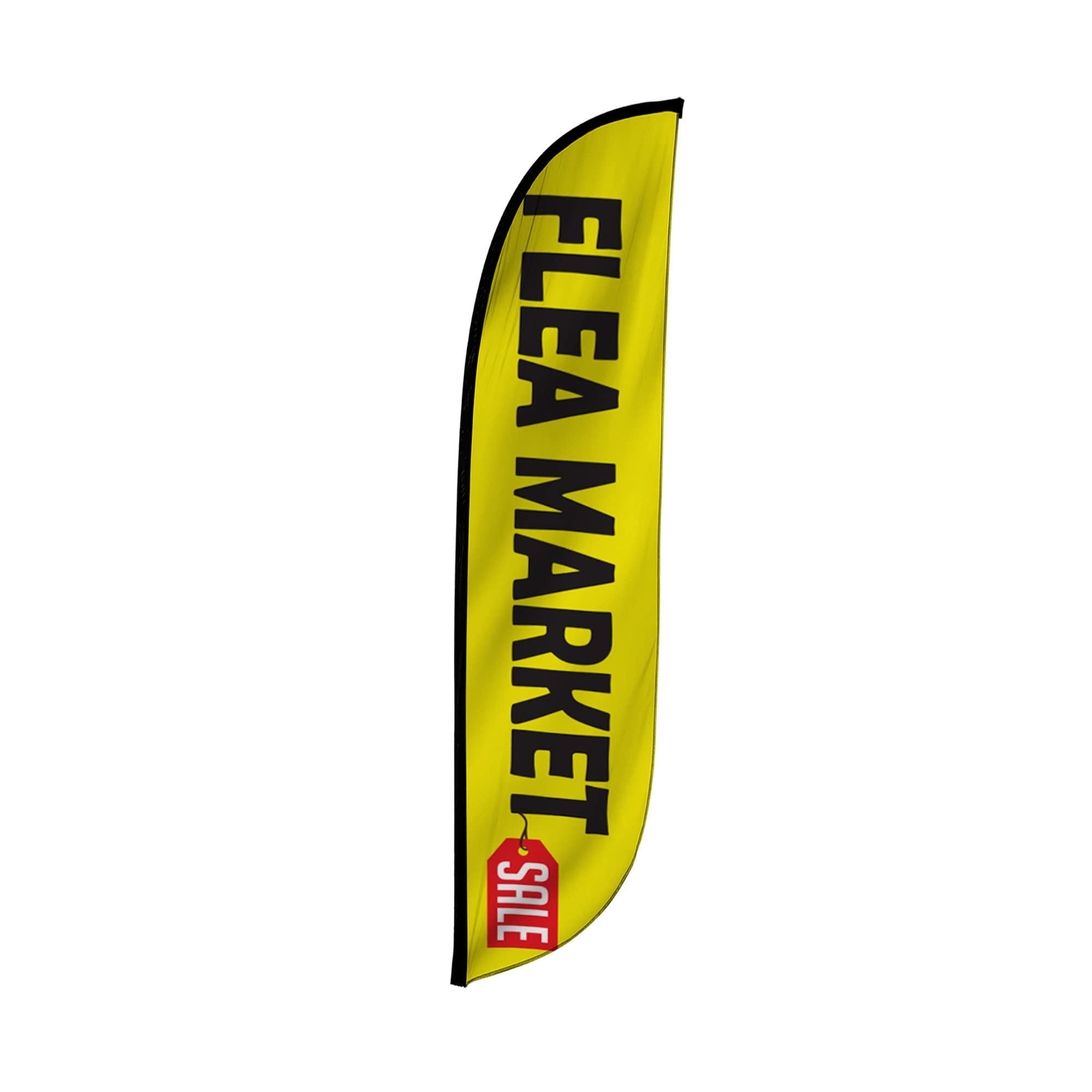 12ft X 2.5ft Flower Feather Banner Flag - Swooper Advertising Flag For Outdoor Business, Fairs, & Events (Pole Not Included)