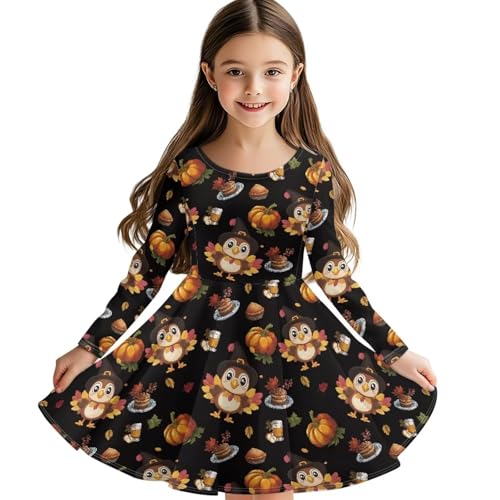 Girls Holiday Dresses for Christmas Halloween Fall heme Party Princess Dresses Long Sleeve Winter Costumes
