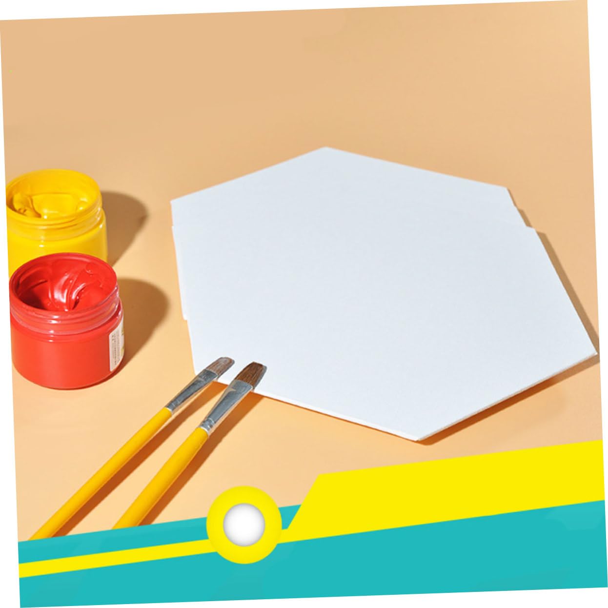 Planche de Peinture Hexagonale en Coton, 3 Pièces pour Étudiants