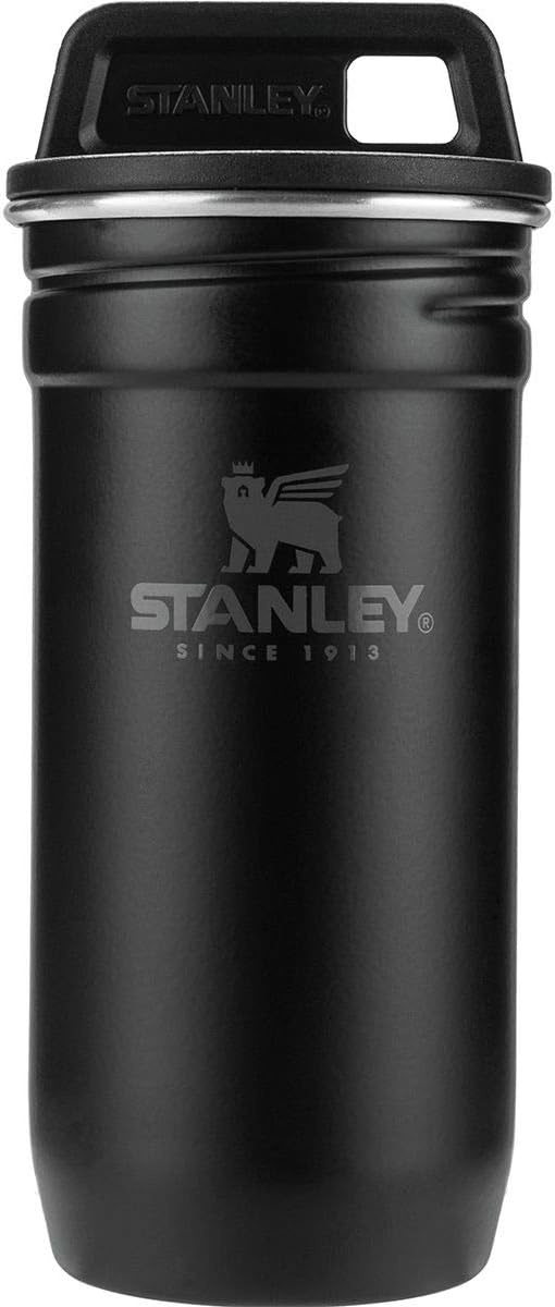 STANLEY Adventure Pre-Party Nesting Shot Glass Set | 4 Shot Glasses in Travel Carrying Case | Insulated Stainless Steel | BPA-Free | Matte Black