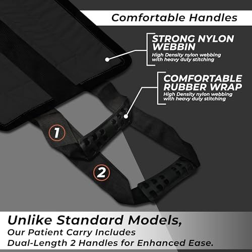 Image of OTICA Patient Lifting Belt 57x14 in with Handles & Safety Buckle (Black)