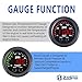 ZHSYMX Universal Exhaust Gas Temperature EGT Gauge Turbo Boost/Vacuum Gauge Kit 2‑1/16in 52mm Red LED with Sensor