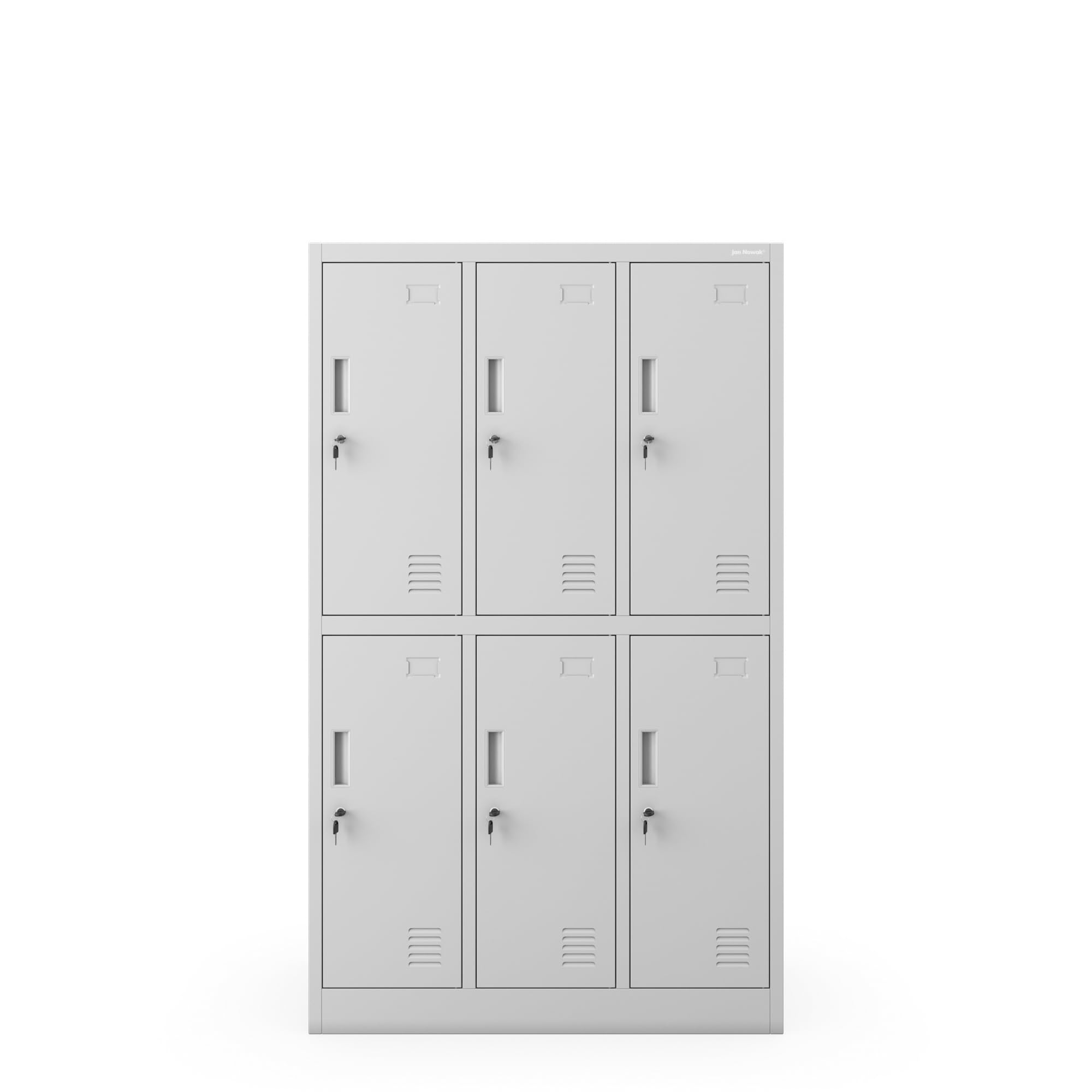 Jan Nowak Schließfachschrank Metall 6 Fächer Wertfachschrank 150x90x45 cm