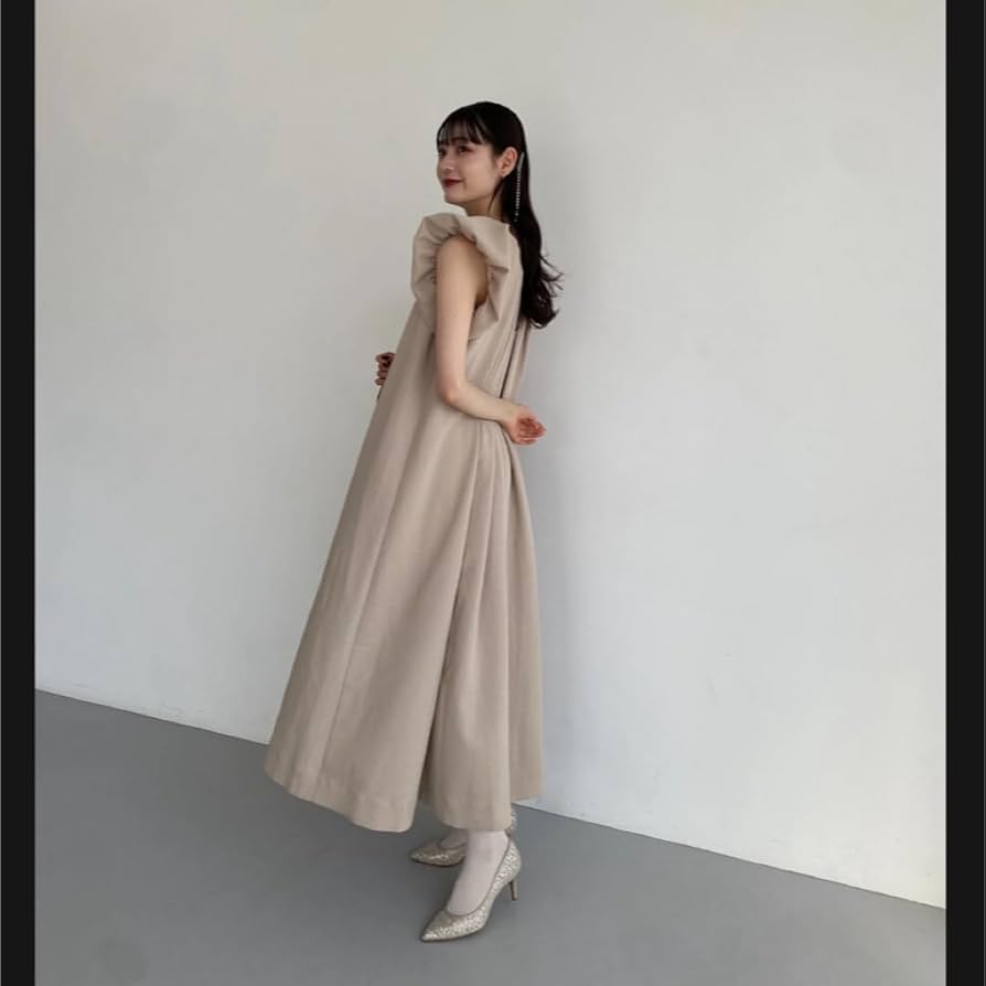 Acka drape one-piece ベージュ1 Acka drape one-piece ベージュ1 Acka drape one-piece ベージュ