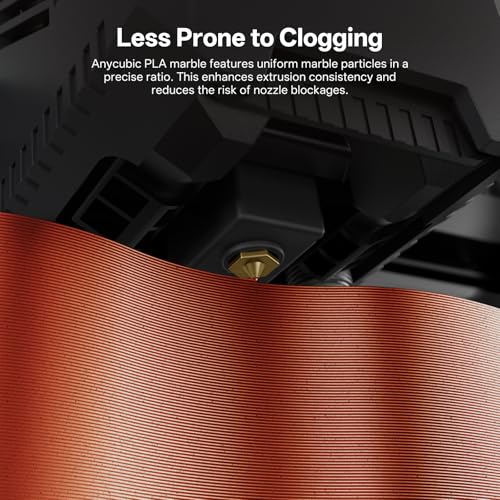 Image of ANYCUBIC Marble PLA 3D Printer Filament, 3D Printing Rock PLA Filament 1.75mm Dimensional Accuracy + /- 0.03mm, 1KG Spool (2.2 lbs), Brick Red