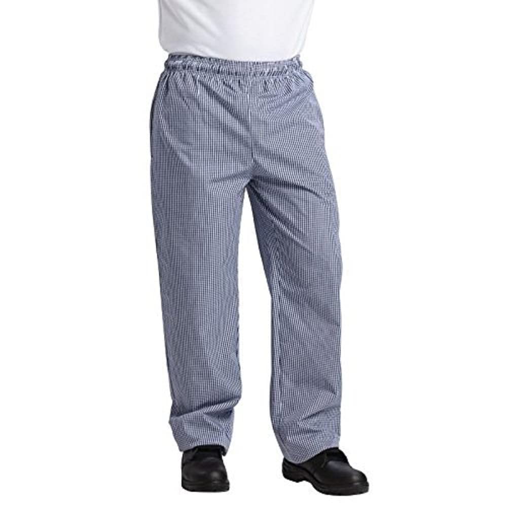 Whites Vegas unisex koksbroek blauw-wit geruit - L