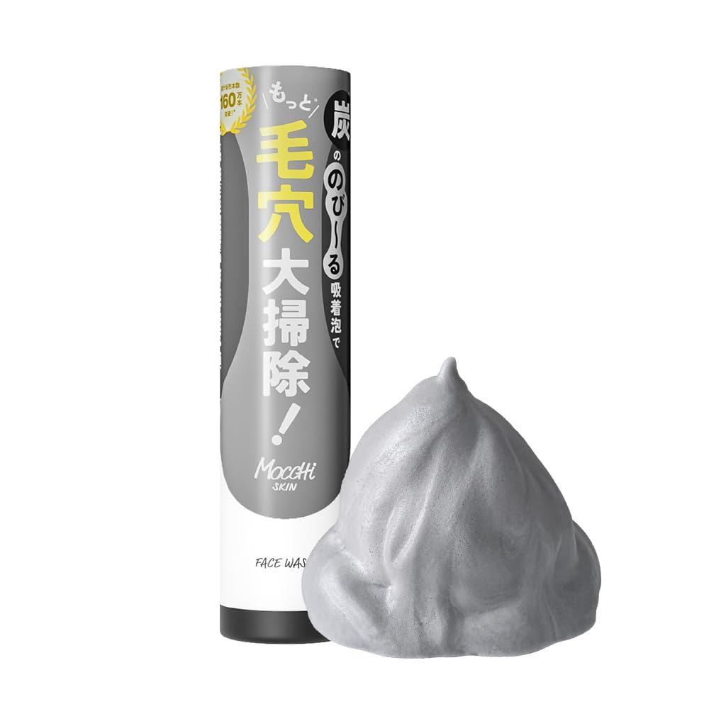 Amazon | モッチスキン 吸着泡洗顔 炭 洗顔フォーム 炭酸洗顔 酵素