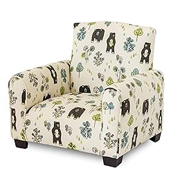 Kid’s Chair, Toddler’s Upholstered Armchair, Child’s Rocking Chair (Bears & Trees Print, Legs), 19Dx21Wx19.5H in Kid’s Chair, Toddler’s Upholstered Armchair, Child’s Rocking Chair (Bears & Trees Print, Legs), 19Dx21Wx19.5H in