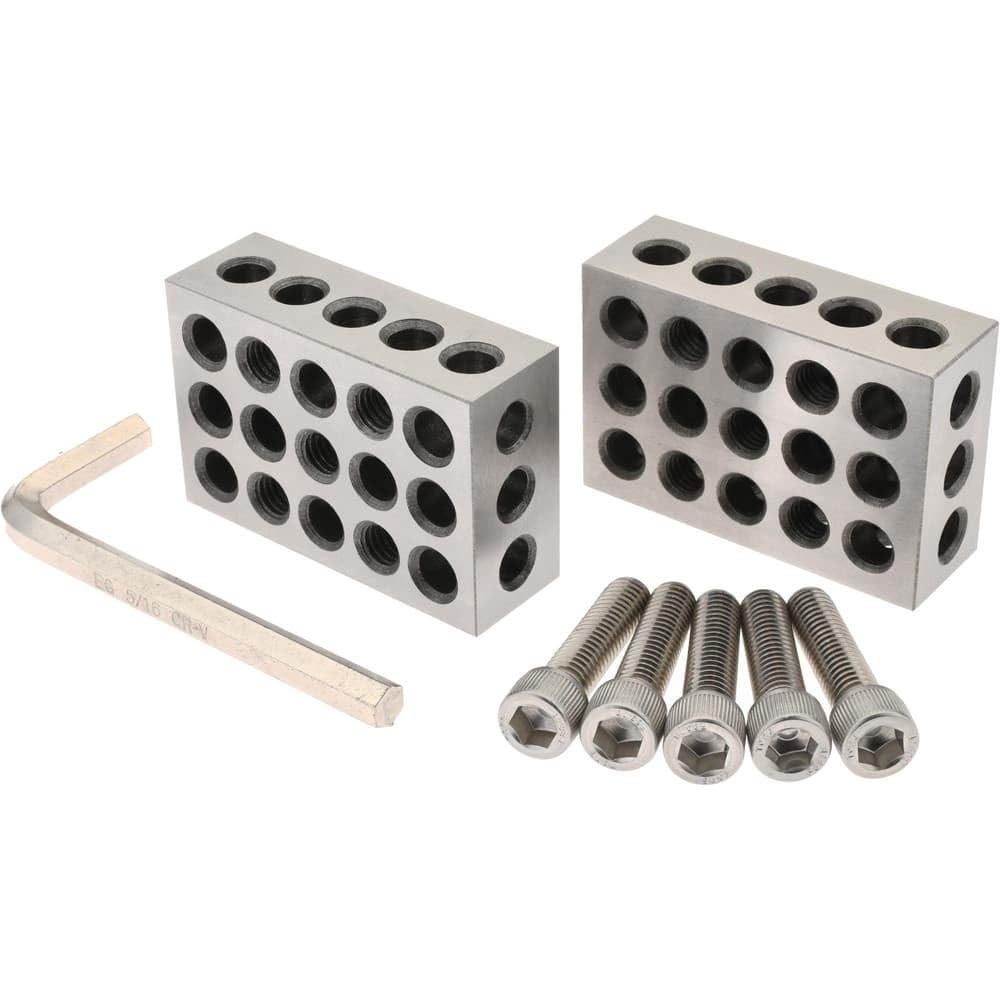 SPI 630-4000 Setup 1-2-3 Blocks: 5 Tapped (3/8-16) Holes & 18 Untapped (3/8") Holes