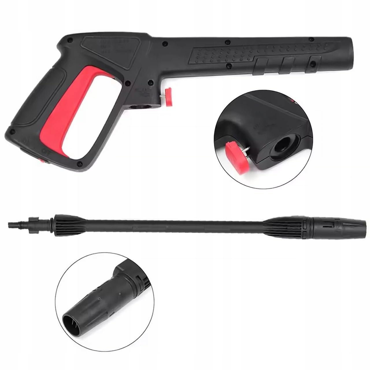Rosfix Pistola Alta Pressione VARIO con Tubo 8m – Ugello Regolabile, Click/Quick Connect | ricambio per idropulitrice Bosch, AR, Black&Decker, Michelin | Accessorio Lavaggio