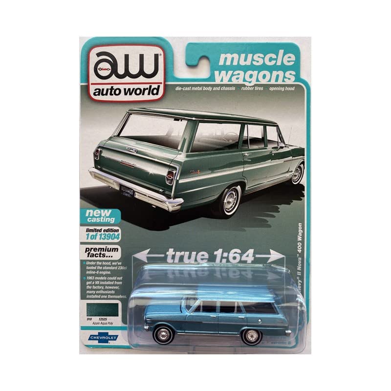 Auto World Muscle Wagons – Chevrolet Chevy II Nova 400 Wagon 1963 – 1/64 – Chase (NG59)